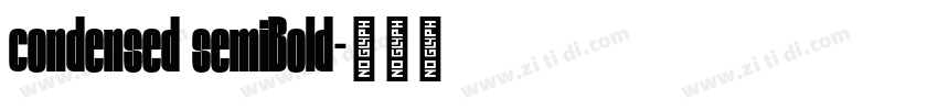 condensed semiBold字体转换 condensed semiBold字体转换